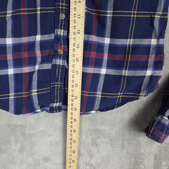 Abercrombie & Fitch Navy and Red Plaid Shirt - Picture 4 of 7
